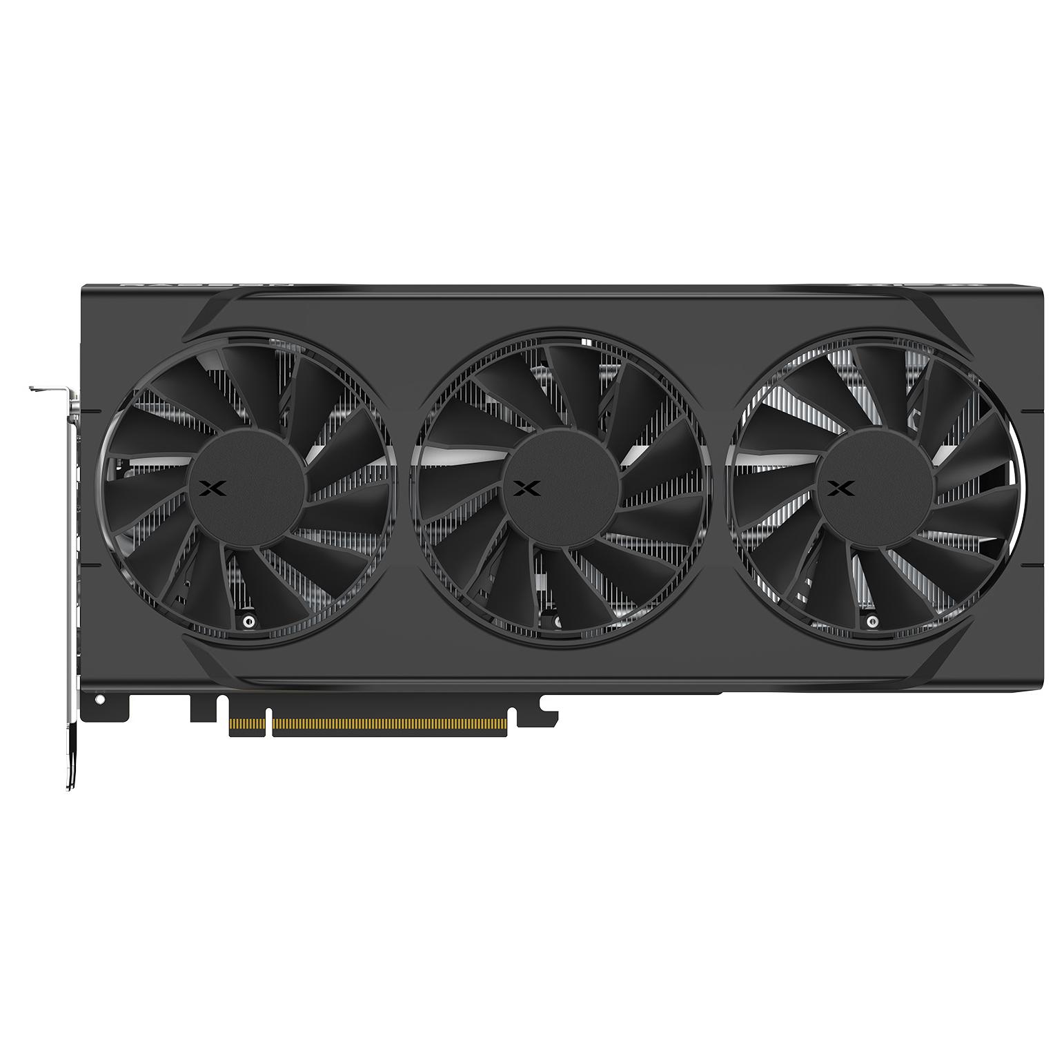 A large main feature product image of XFX Swift RX 9070 GRE 12GB GDDR6