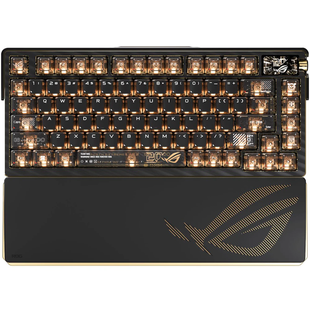 ASUS ROG Azoth Extreme 75% Hot-Swap RGB Wireless Mechanical Keyboard - Edition 20 Snow Switch