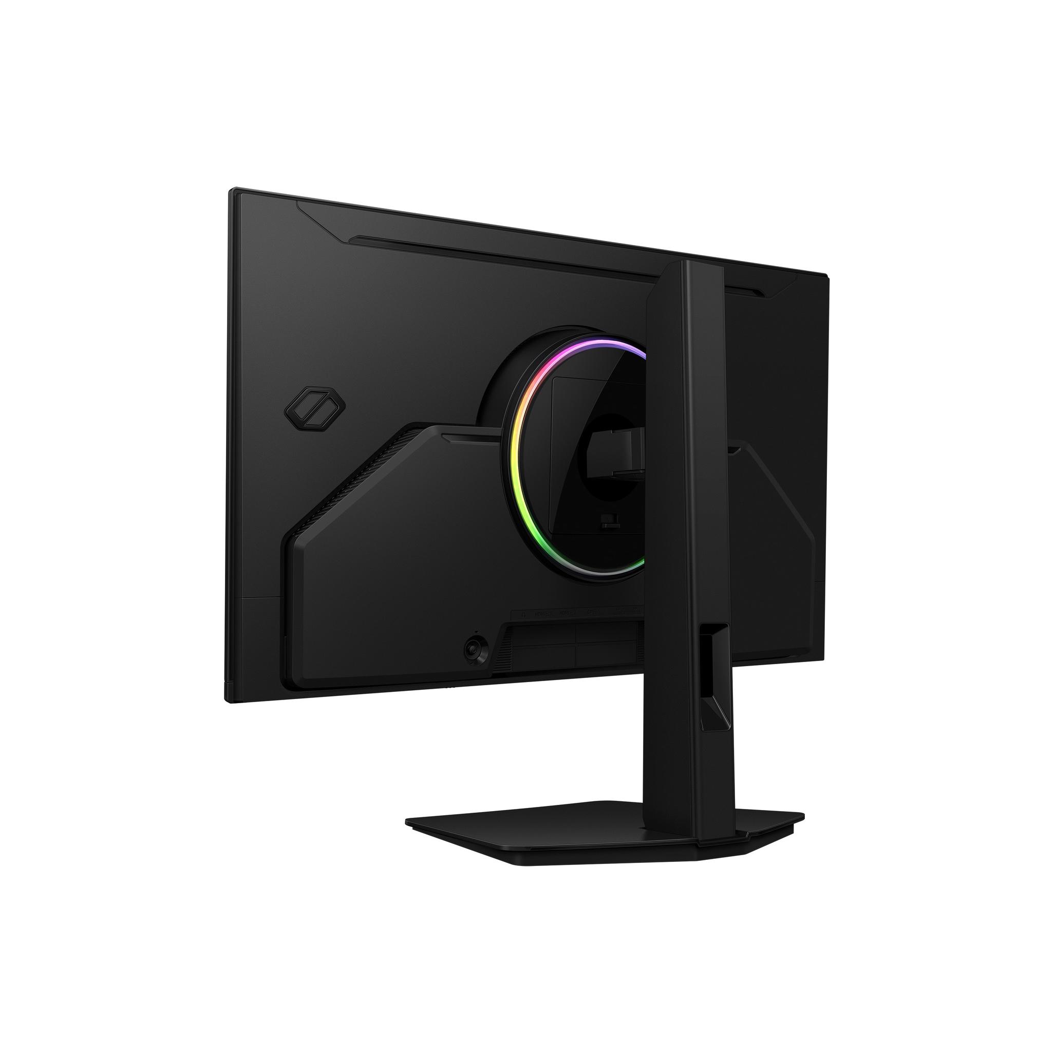 A large main feature product image of Samsung Odyssey G8 - 27" 5K 180Hz / 1440p 360Hz Dual Mode Fast IPS Gaming Monitor