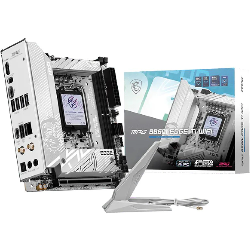 MSI MPG B860I Edge Ti WiFi LGA1851 Mini-ITX Desktop Motherboard