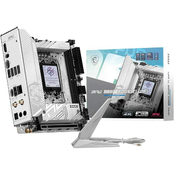 MSI MPG B860I Edge Ti WiFi LGA1851 Mini-ITX Desktop Motherboard