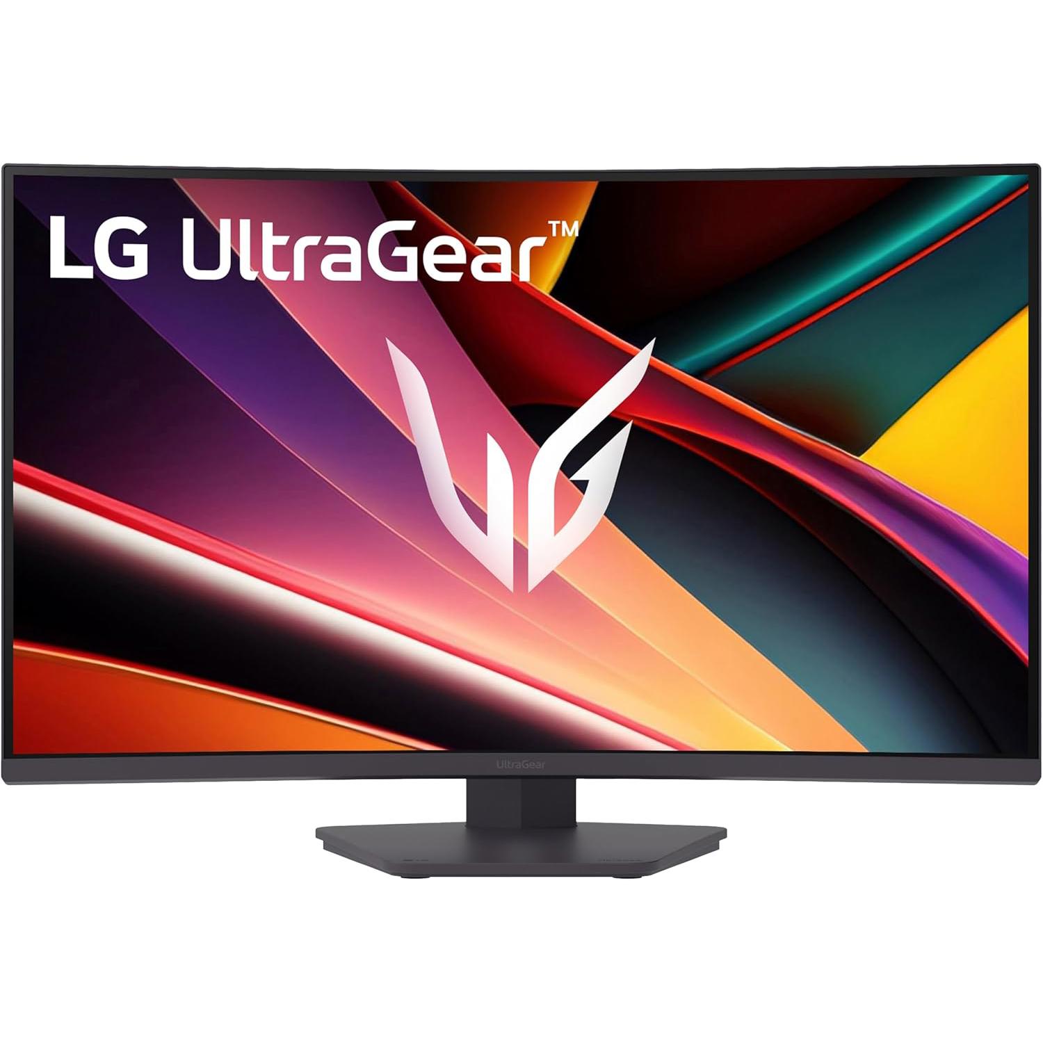 A large main feature product image of LG UltraGear 32G600A-B - 31.5" Curved 1440p 180Hz VA Gaming Monitor