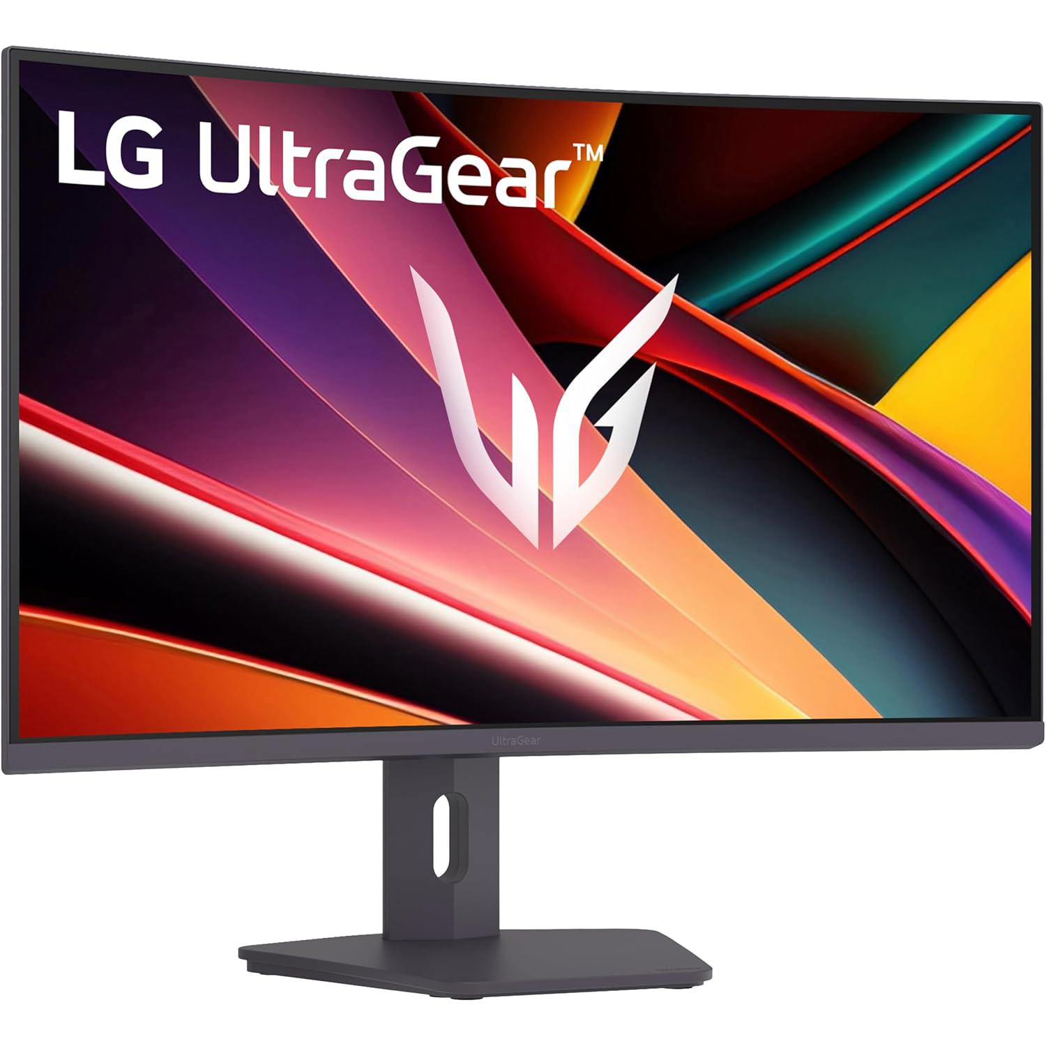 A large main feature product image of LG UltraGear 32G600A-B - 31.5" Curved 1440p 180Hz VA Gaming Monitor