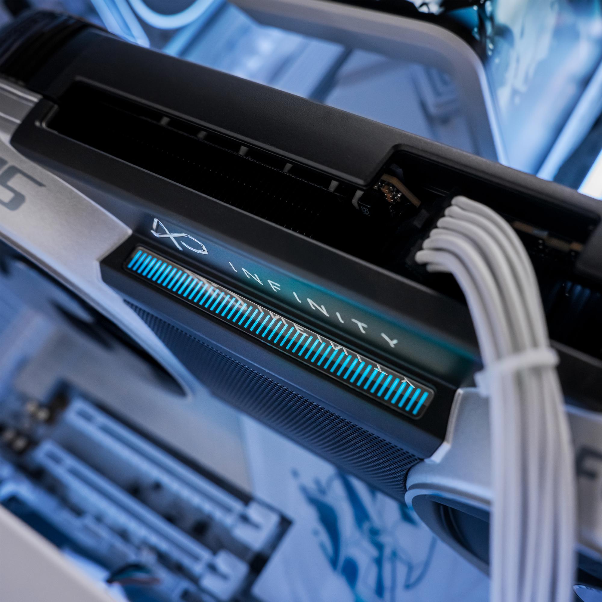 A large main feature product image of PLE Apollo RTX 5090 Prebuilt Ready To Go Gaming PC