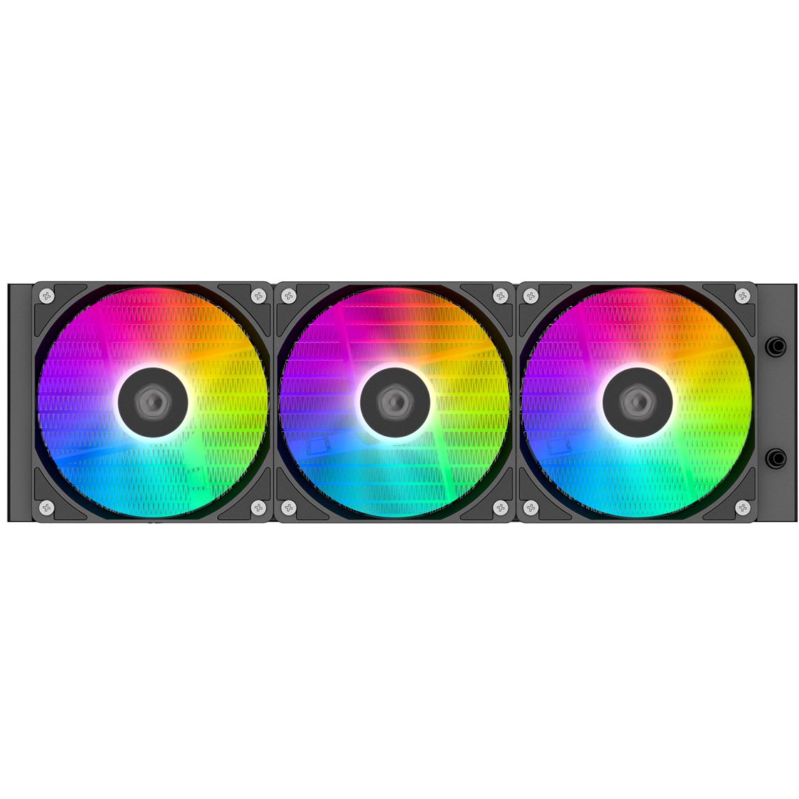 A large main feature product image of EX-DEMO ID-COOLING SL360 XE Space LCD 360mm ARGB AIO Liquid CPU Cooler (Black)