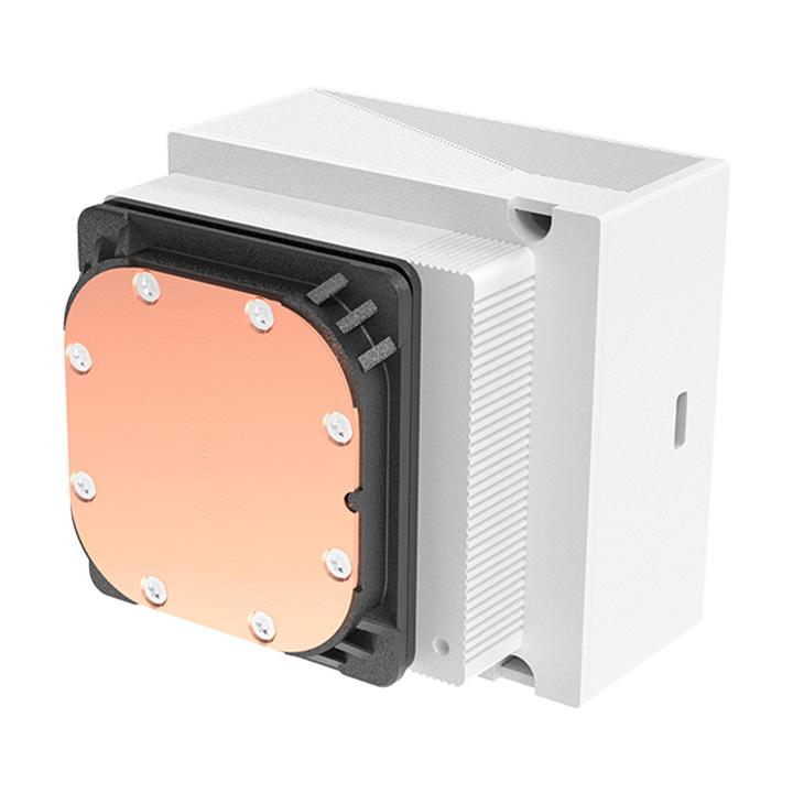 A large main feature product image of Thermaltake LB360 Ultra - ARGB Customizable 3.95" LCD Display 360mm AIO Liquid CPU Cooler (White)
