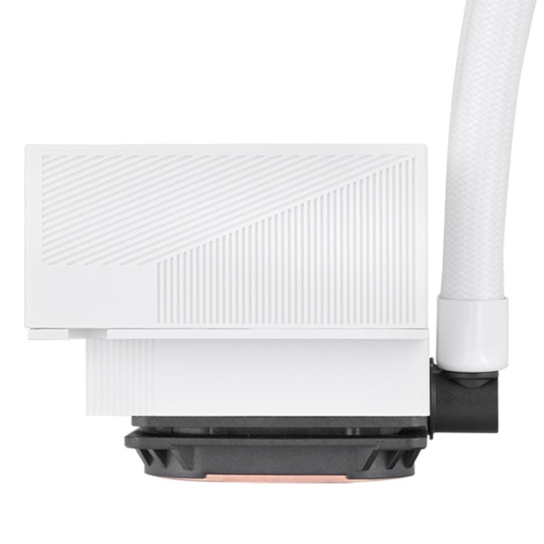 A large main feature product image of Thermaltake LB360 Ultra - ARGB Customizable 3.95" LCD Display 360mm AIO Liquid CPU Cooler (White)
