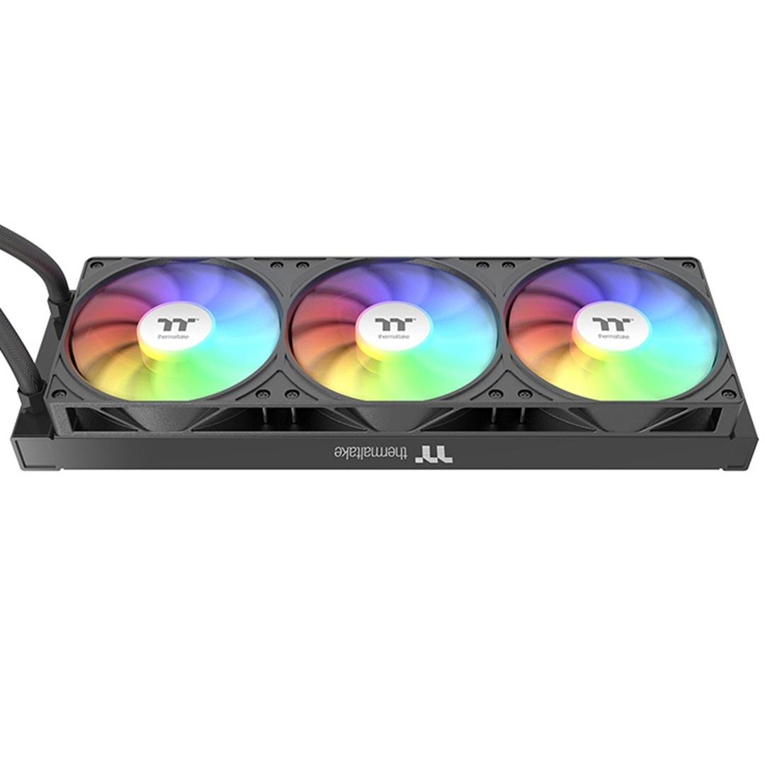 A large main feature product image of Thermaltake LB360 Ultra - ARGB Customizable 3.95" LCD Display 360mm AIO Liquid CPU Cooler (Black)