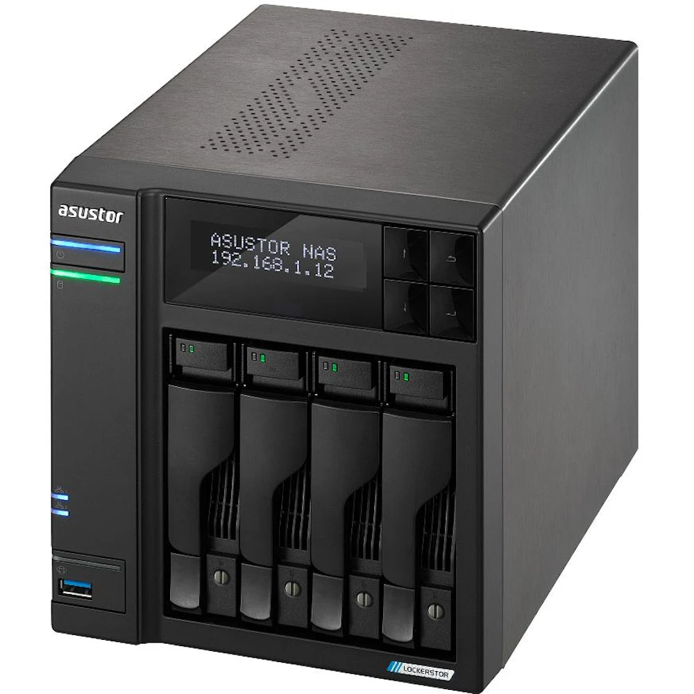Asustor Lockerstor 2 Gen2+ 4 Bay NAS - 2.0GHz Quad-Core, 4GB RAM, 2x 5GbE