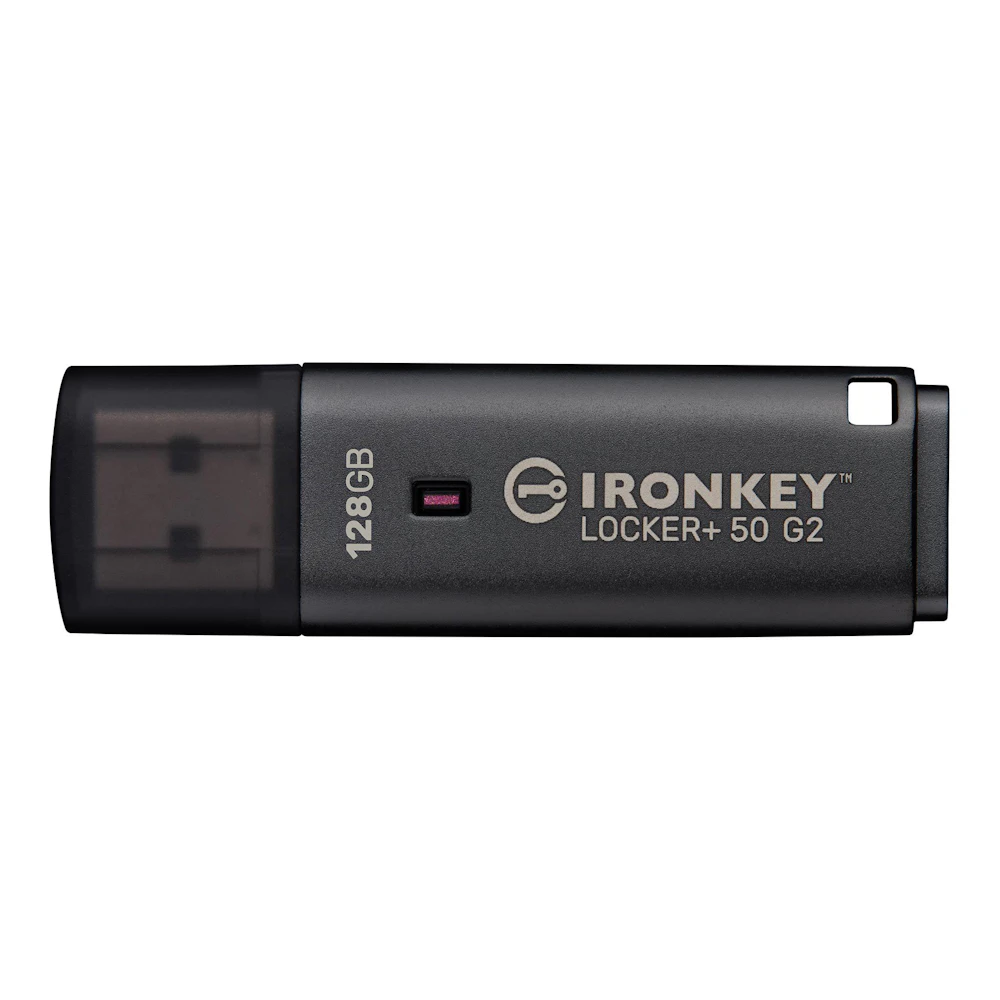 Kingston IronKey Locker+ 50 Gen2 128GB USB 3.2 Gen 1 Type A Flash Drive
