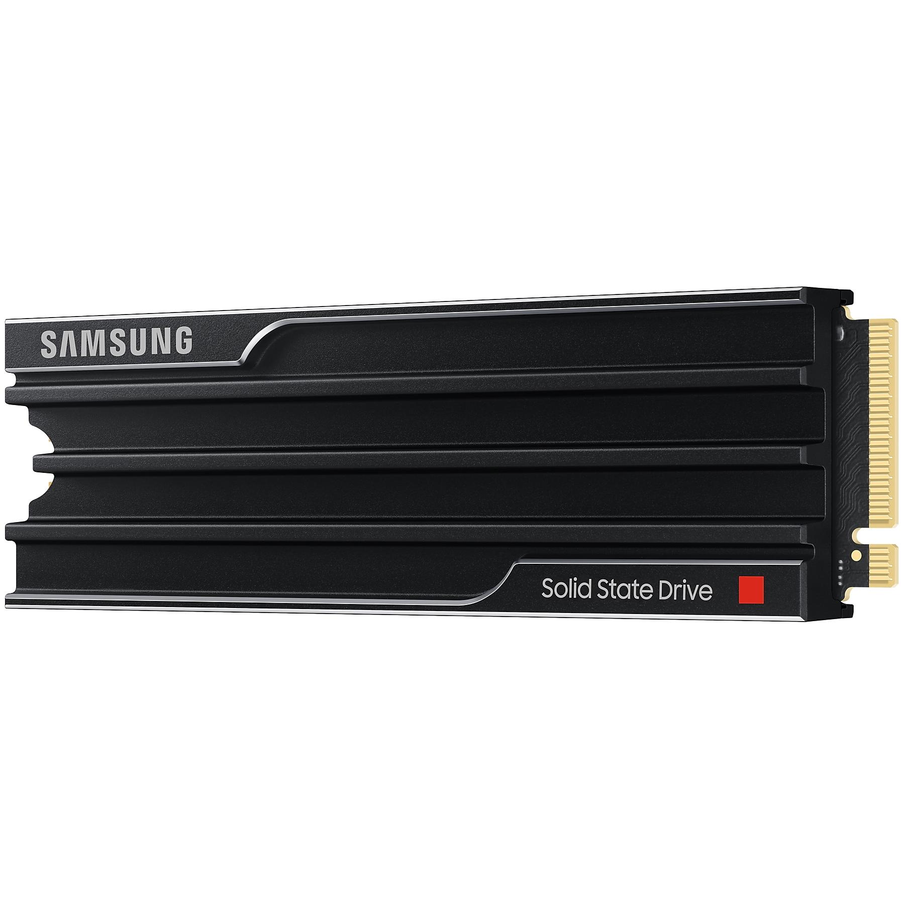 A large main feature product image of EX-DEMO Samsung 9100 PRO w/ Heatsink PCIe Gen5 NVMe M.2 SSD - 1TB