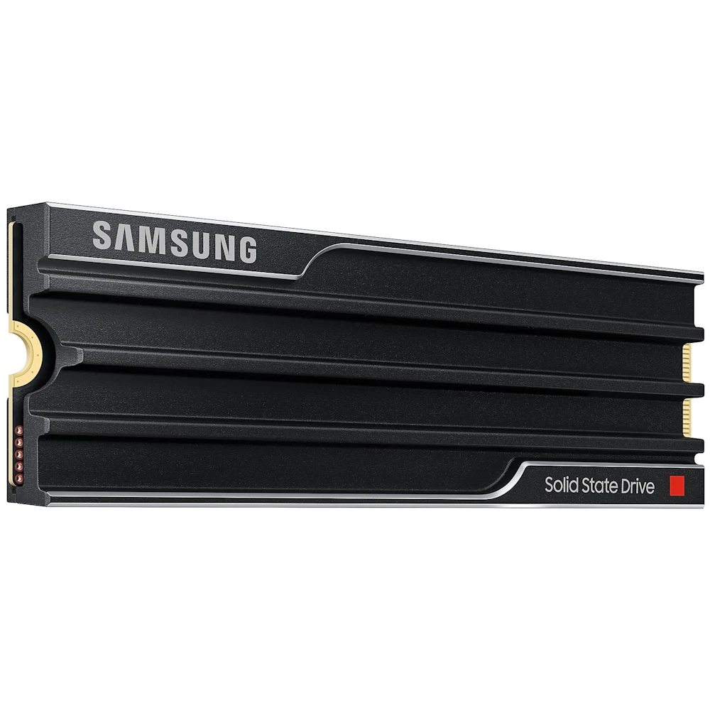 A large main feature product image of EX-DEMO Samsung 9100 PRO w/ Heatsink PCIe Gen5 NVMe M.2 SSD - 1TB