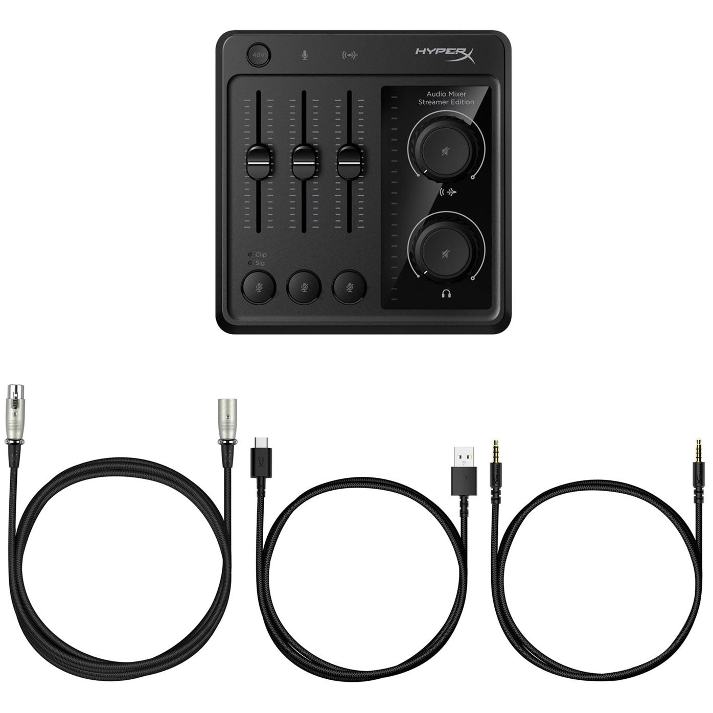 A large main feature product image of EX-DEMO HyperX Audio Mixer