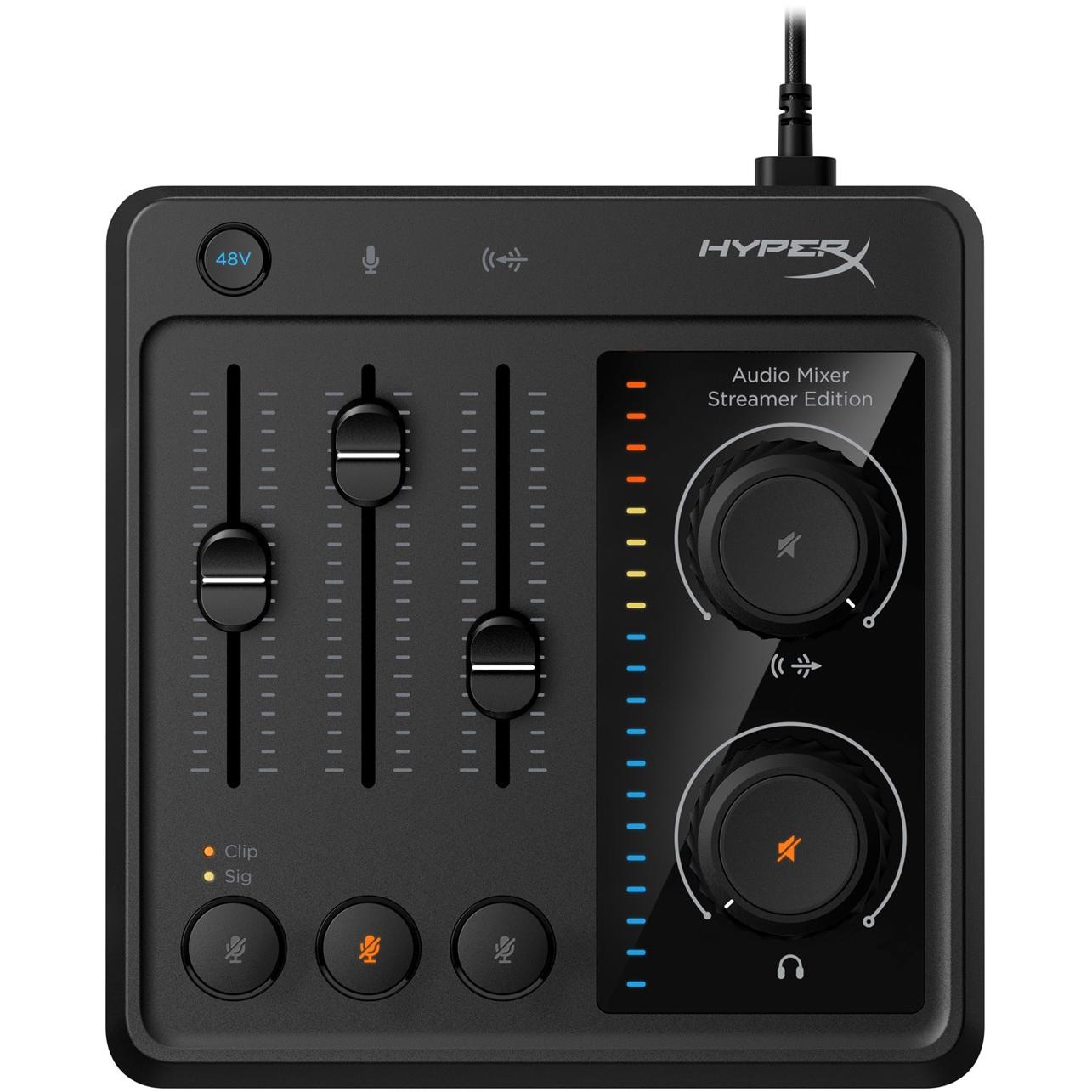 A large main feature product image of EX-DEMO HyperX Audio Mixer