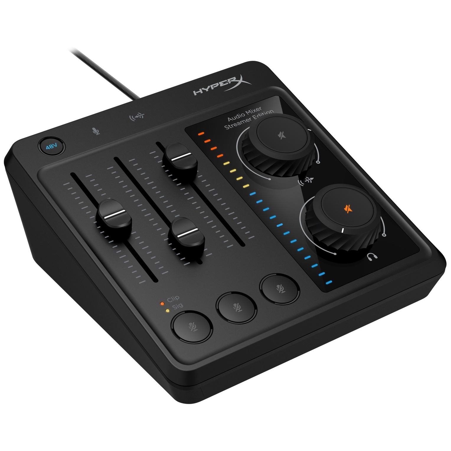 A large main feature product image of EX-DEMO HyperX Audio Mixer