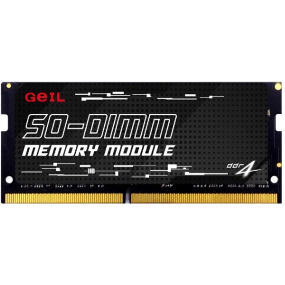 A large main feature product image of EX-DEMO GeIL 16GB Single (1x16GB) DDR4-2666 C19 SO-DIMM