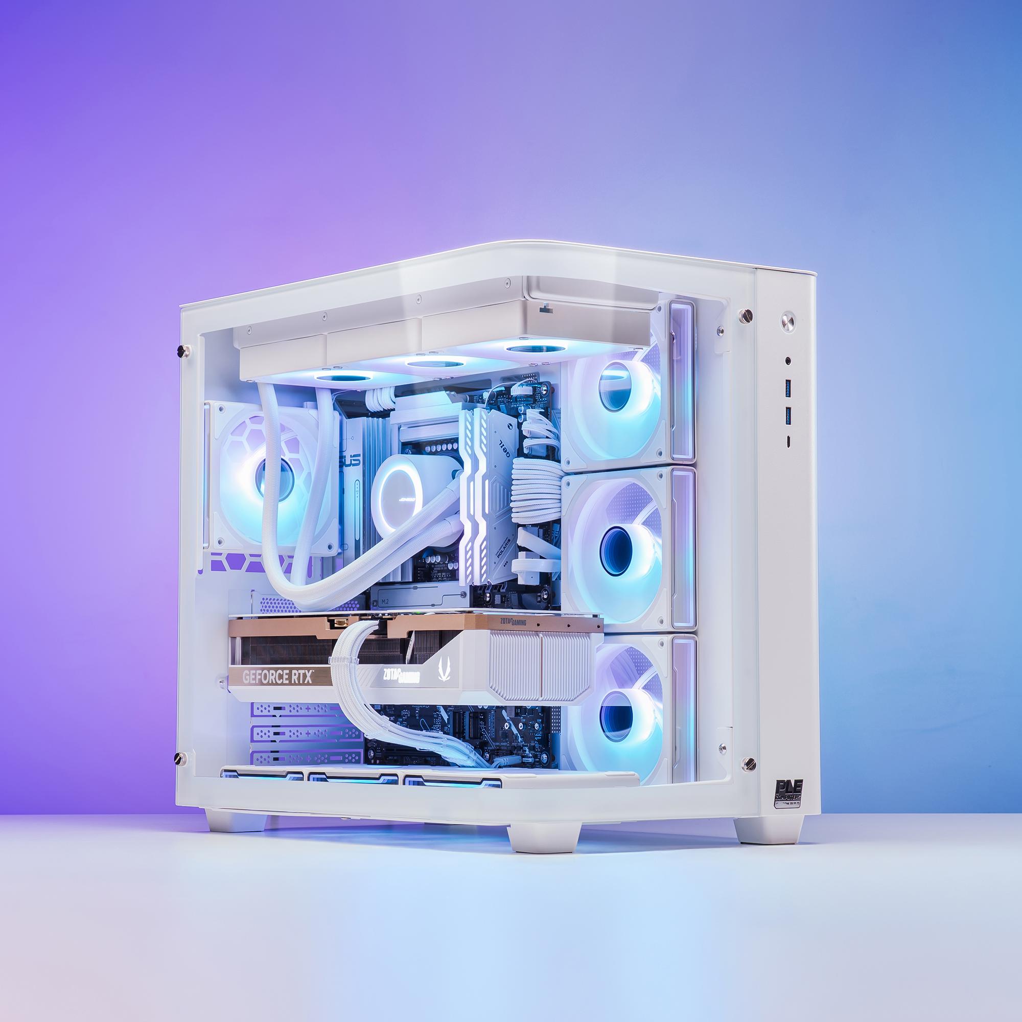 A large main feature product image of EX-DEMO PLE Eclipse RTX 5080 Prebuilt Ready To Go Gaming PC