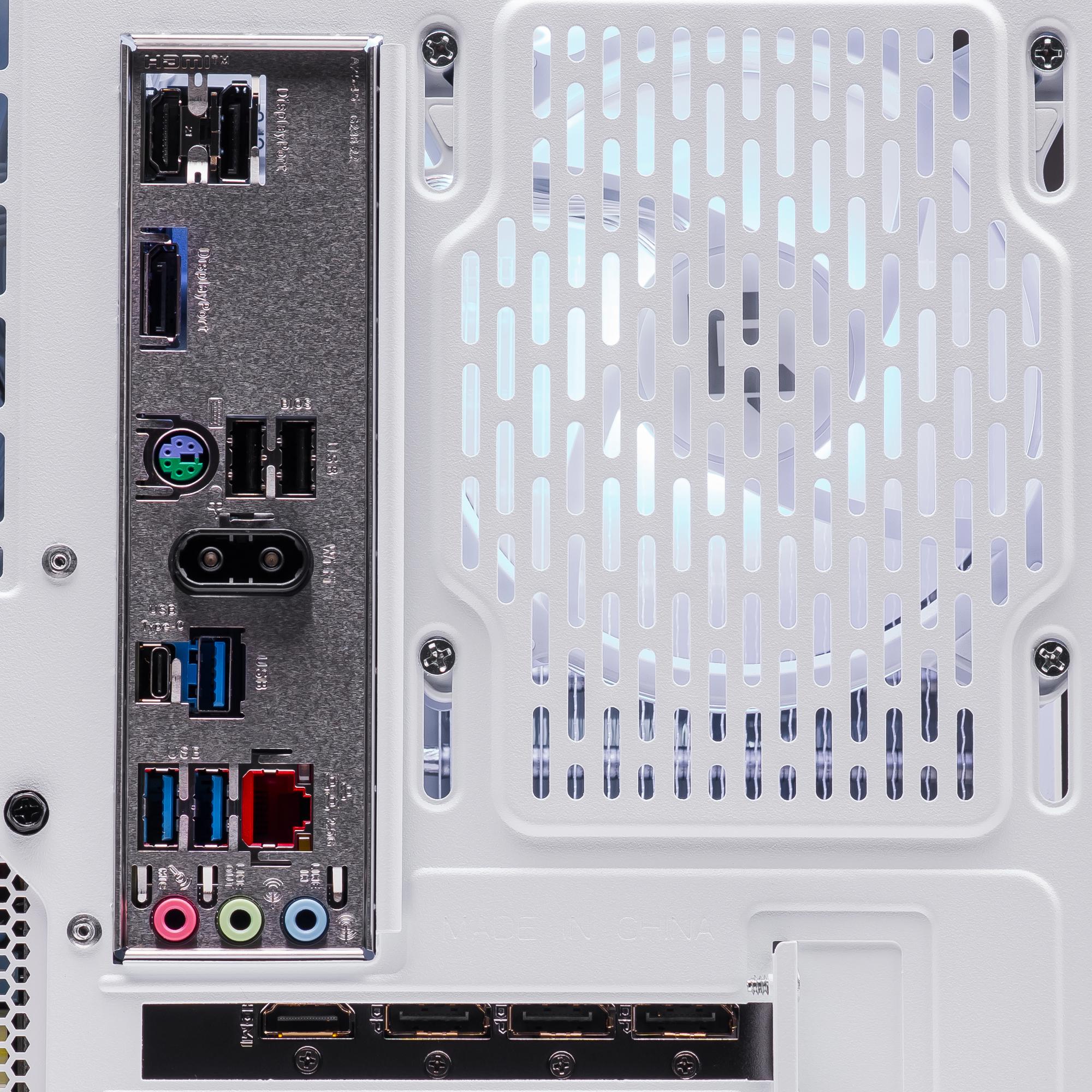 A large main feature product image of PLE Violet RTX 5070 Ti Prebuilt Ready To Go Gaming PC