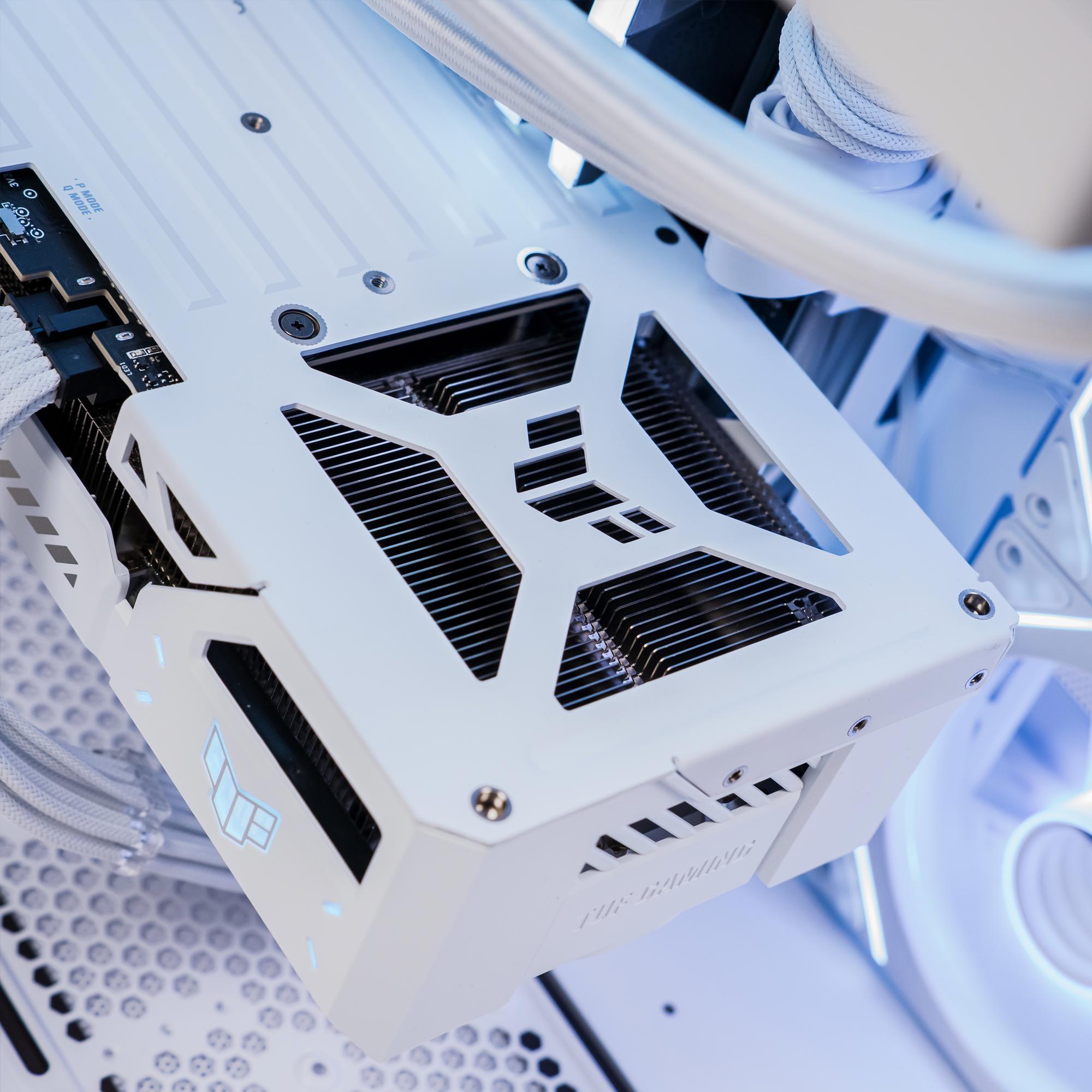 A large main feature product image of EX-DEMO PLE Blizzard RTX 5070 Ti Prebuilt Ready To Go Gaming PC