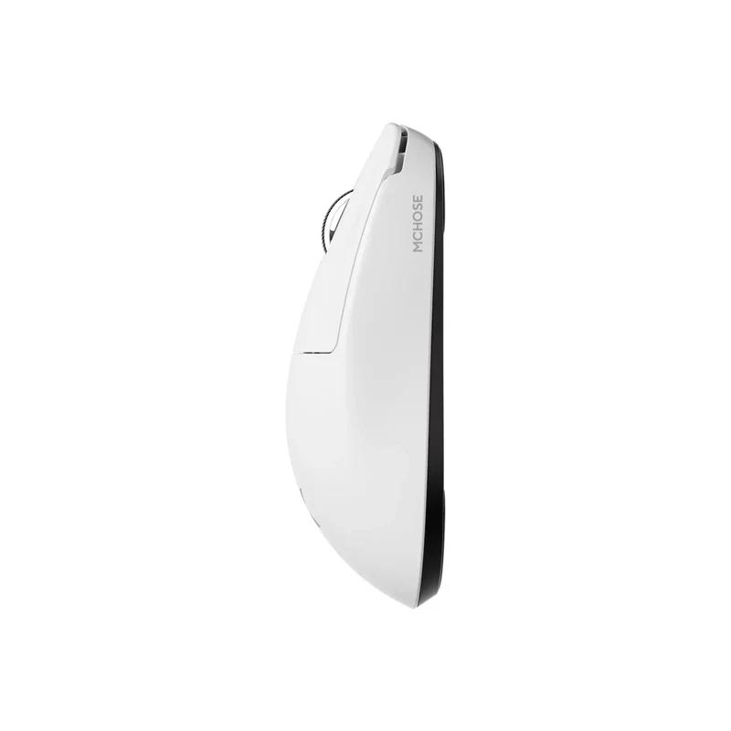 A large main feature product image of MCHOSE L7 Ultra+ 8K Lightweight Wireless Gaming Mouse - White (Kailh Optical Switch)