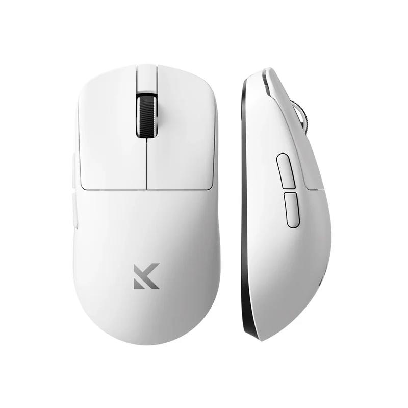 A large main feature product image of MCHOSE L7 Ultra+ 8K Lightweight Wireless Gaming Mouse - White (Kailh Optical Switch)