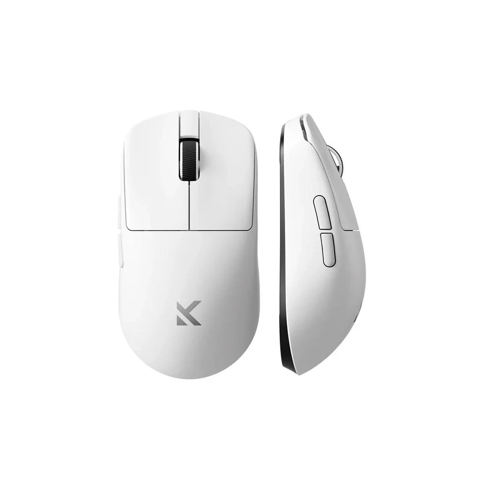 A large main feature product image of MCHOSE L7 Ultra+ 8K Lightweight Wireless Gaming Mouse - White (Kailh Optical Switch)