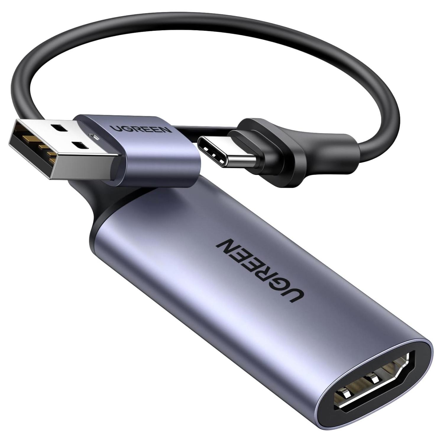 A large main feature product image of UGREEN Video Capture Card Single HDMI Input