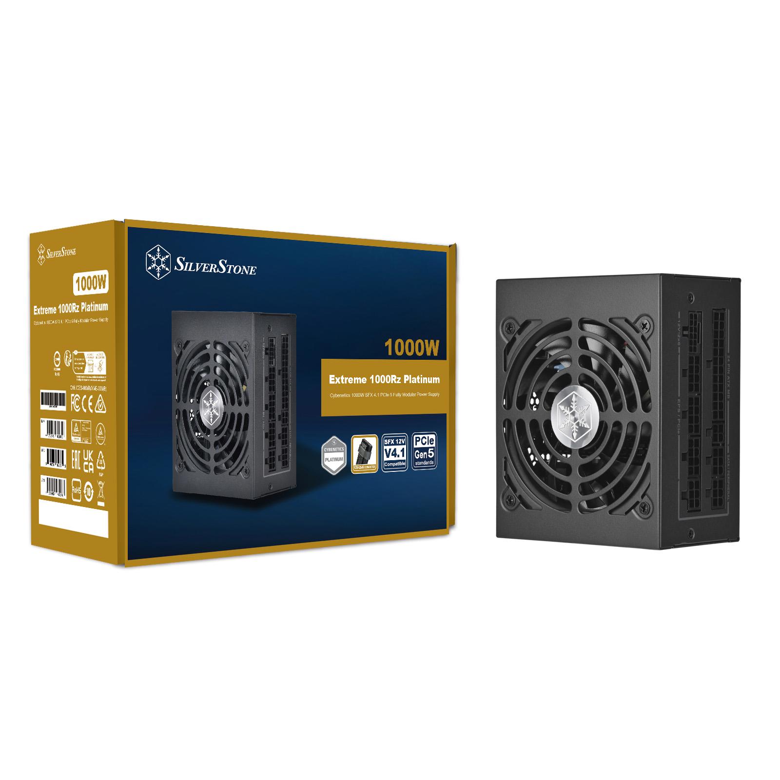 A large main feature product image of SilverStone Extreme Rz 1000W Platinum SFX 4.1 Modular PSU