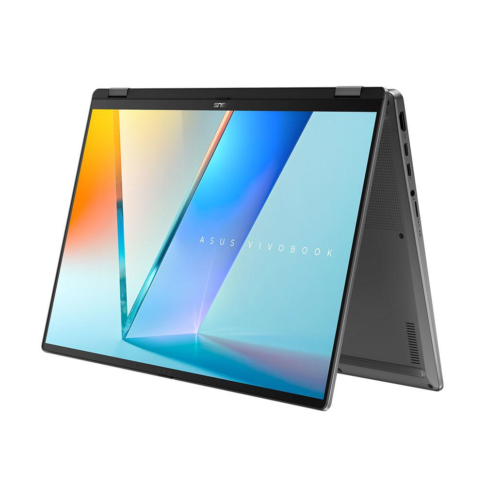A large main feature product image of ASUS Vivobook 16 Flip (TP3607) - 16" OLED, Ultra 7 258V, 32GB/1TB - Win 11 Notebook