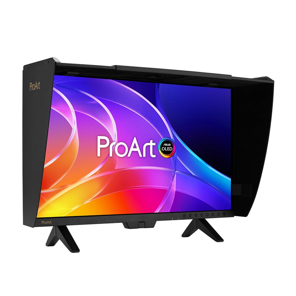 A large main feature product image of ASUS ProArt PA27USD QD-OLED - 27" 4K 2160p 240Hz 0.1ms Professional Monitor