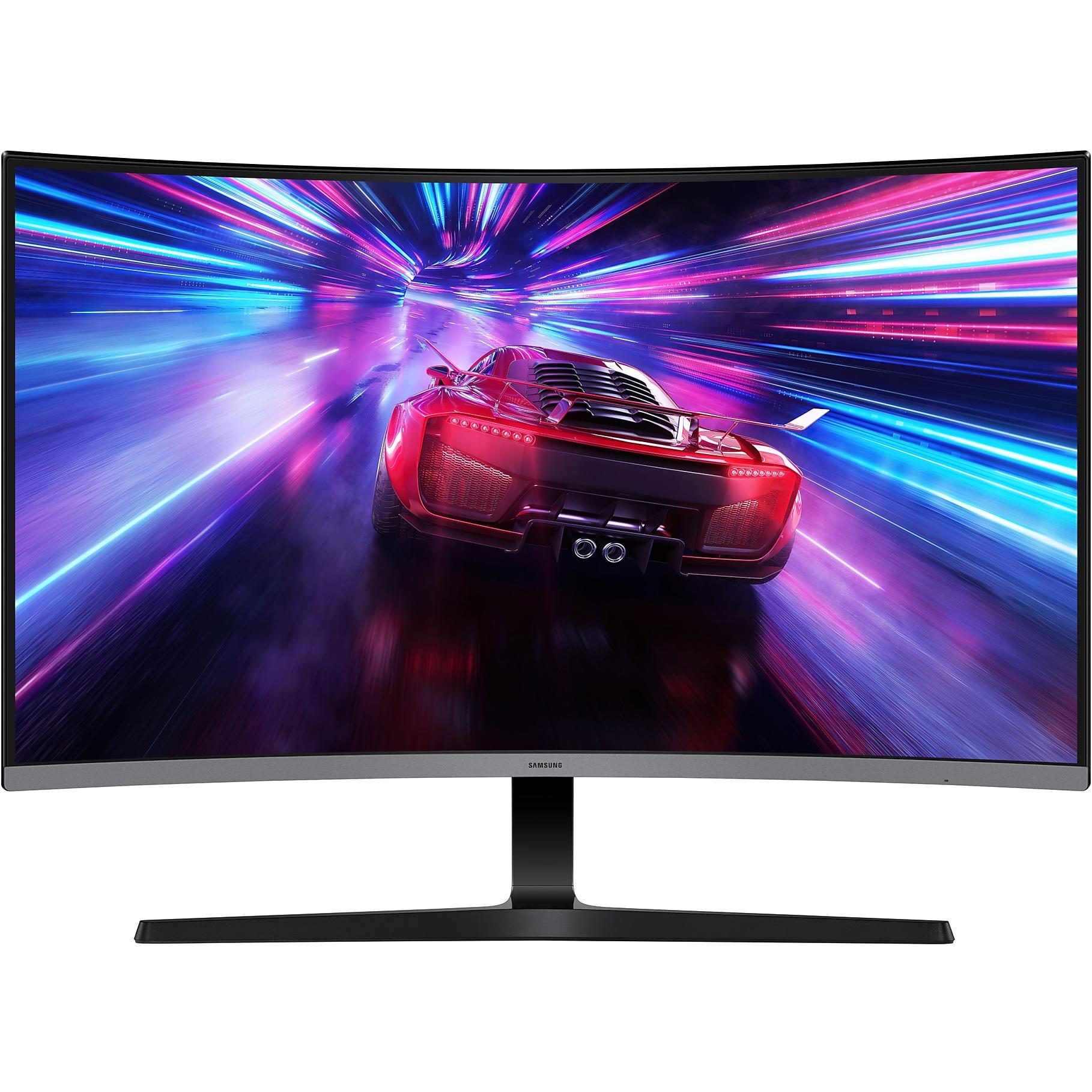 A large main feature product image of EX-DEMO Samsung Essential S3 S39GD - 32" Curved 1080p 100Hz VA Monitor