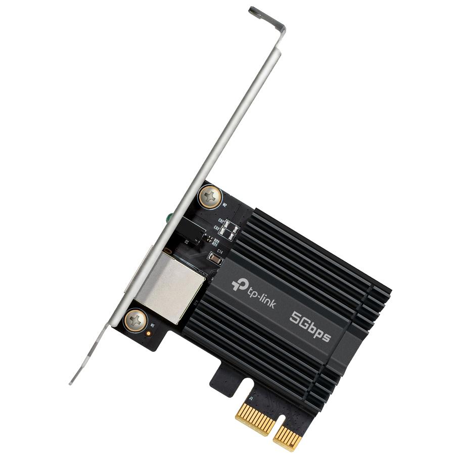 A large main feature product image of TP-Link TX301 - 5GbE PCIe Network Adapter