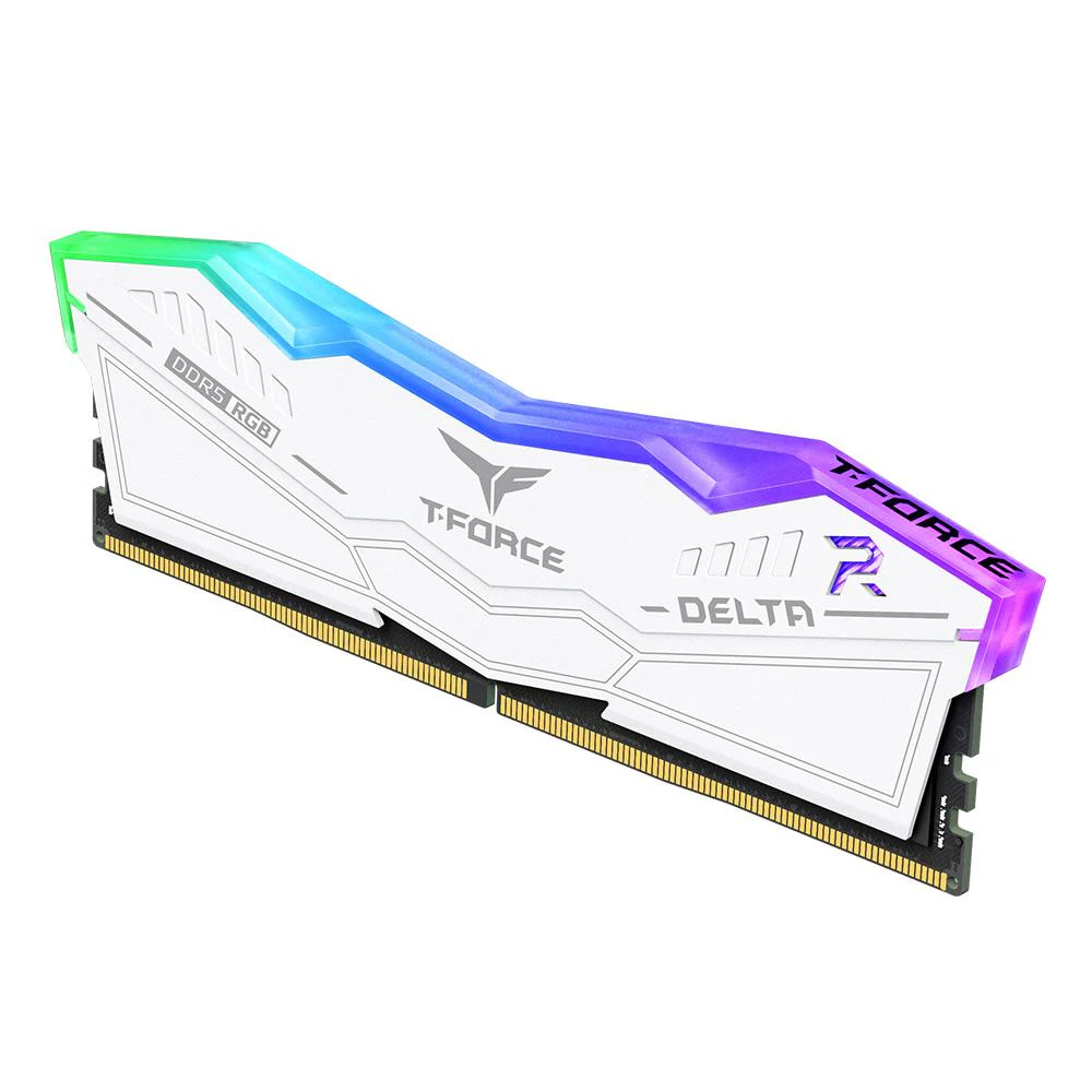 A large main feature product image of TeamGroup Delta RGB 96GB Kit (2x 48GB) DDR5-6800 C36 - White