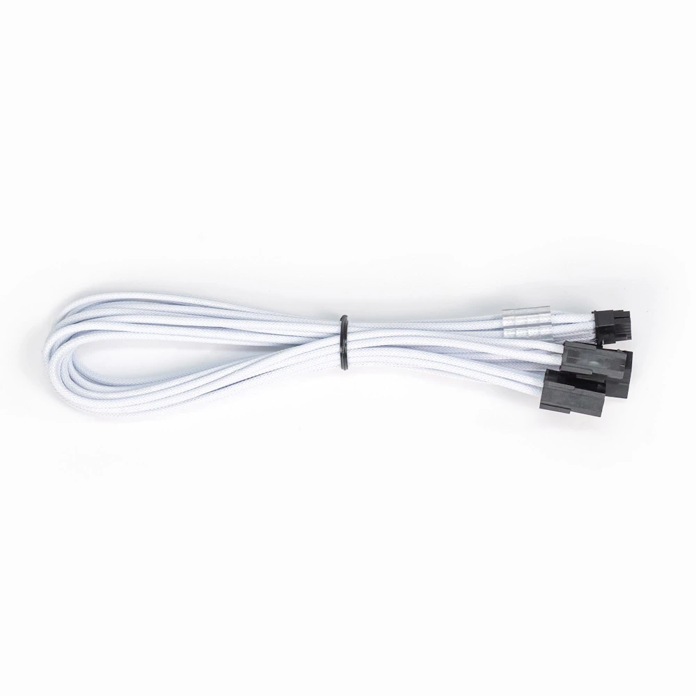 A large main feature product image of EX-DEMO GamerChief 12VHPWR 450W 3x8-Pin 45cm Sleeved Extension Cable (White)