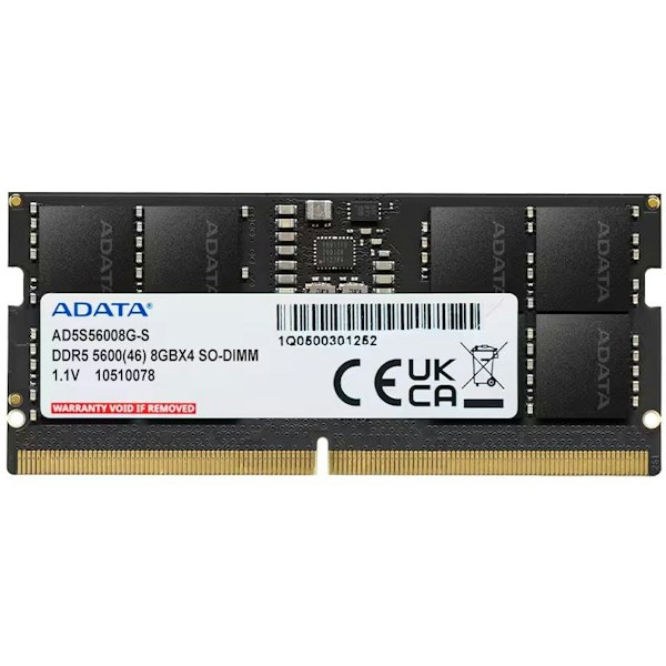 ADATA 8GB Single (1x8GB) DDR5-5600 C46 SO-DIMM