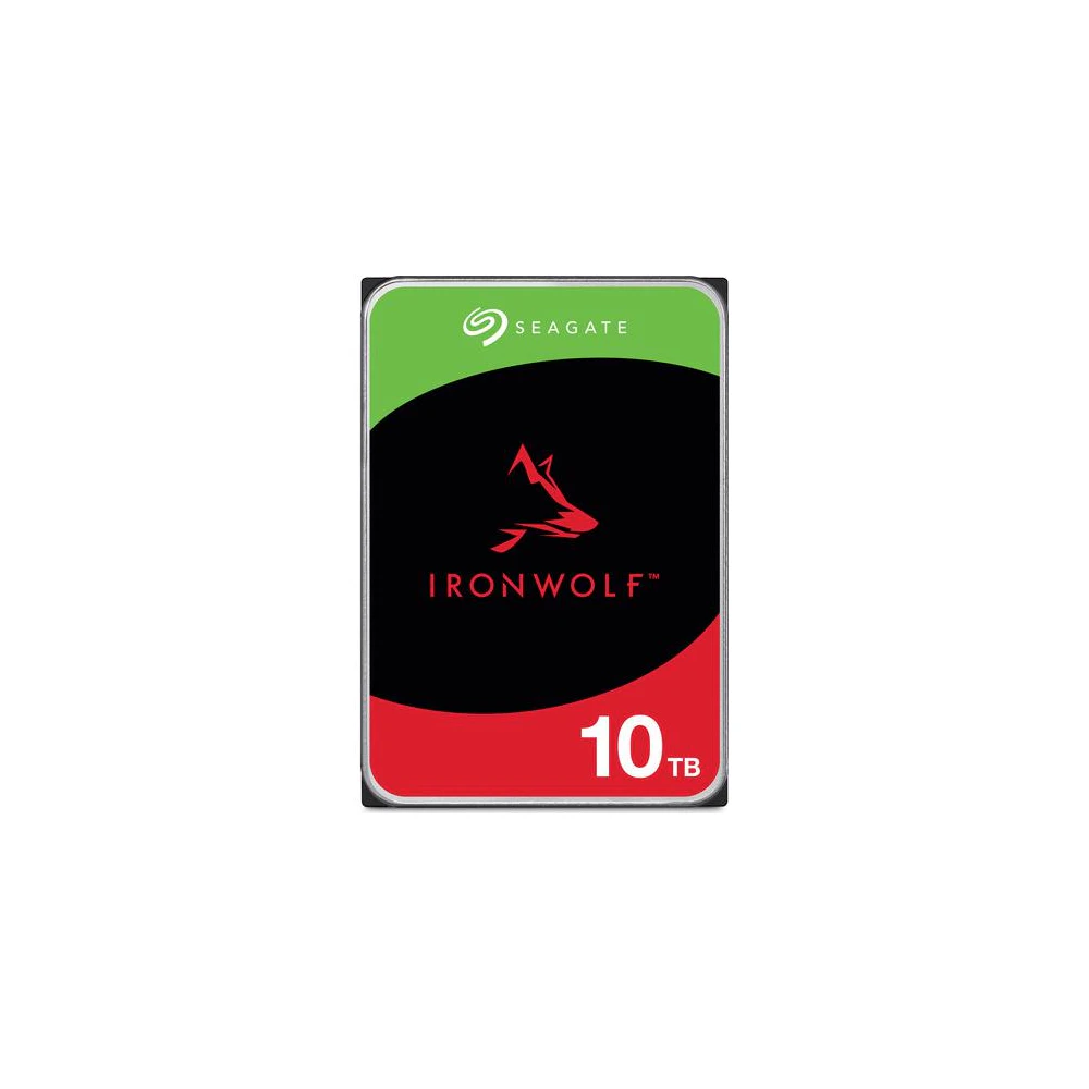 A large main feature product image of EX-DEMO Seagate IronWolf 3.5" NAS HDD - 10TB 256MB