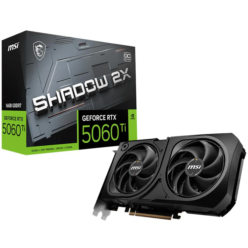 MSI GeForce RTX 5060 Ti 16GB GDDR7 SHADOW 2X OC PLUS