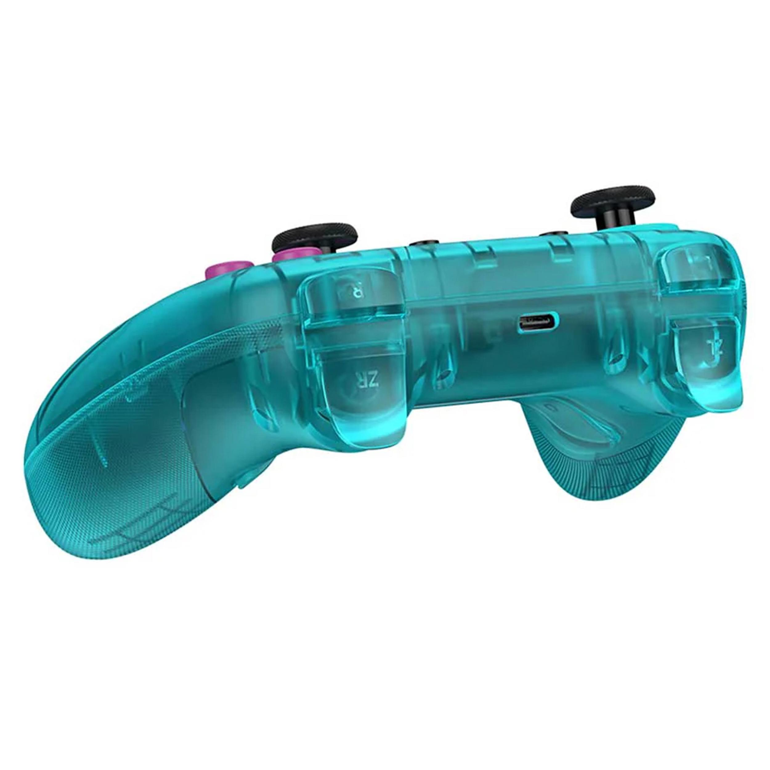 A large main feature product image of GameSir Nova Multi-Platform Gaming Controller - Neon Teal