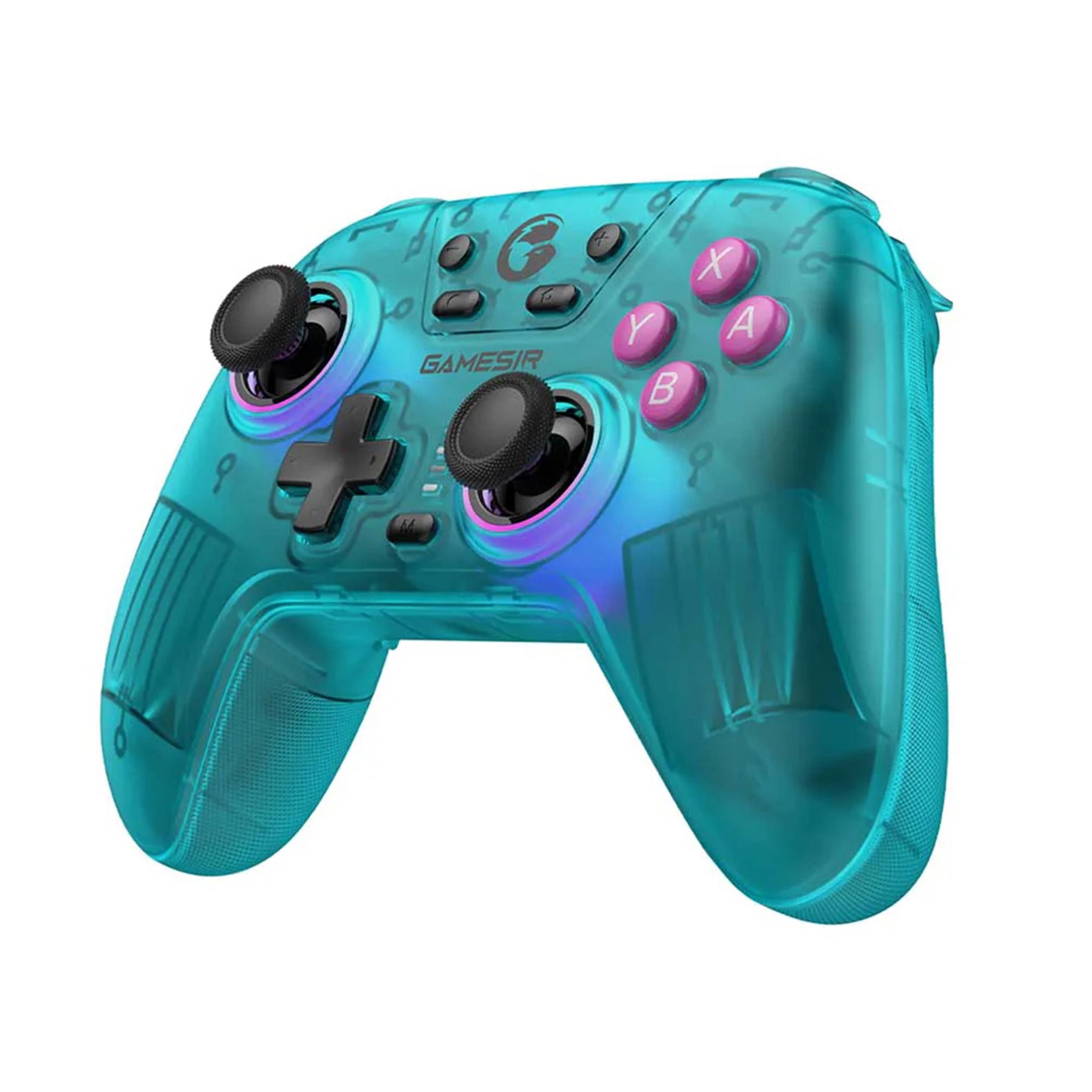 A large main feature product image of GameSir Nova Multi-Platform Gaming Controller - Neon Teal