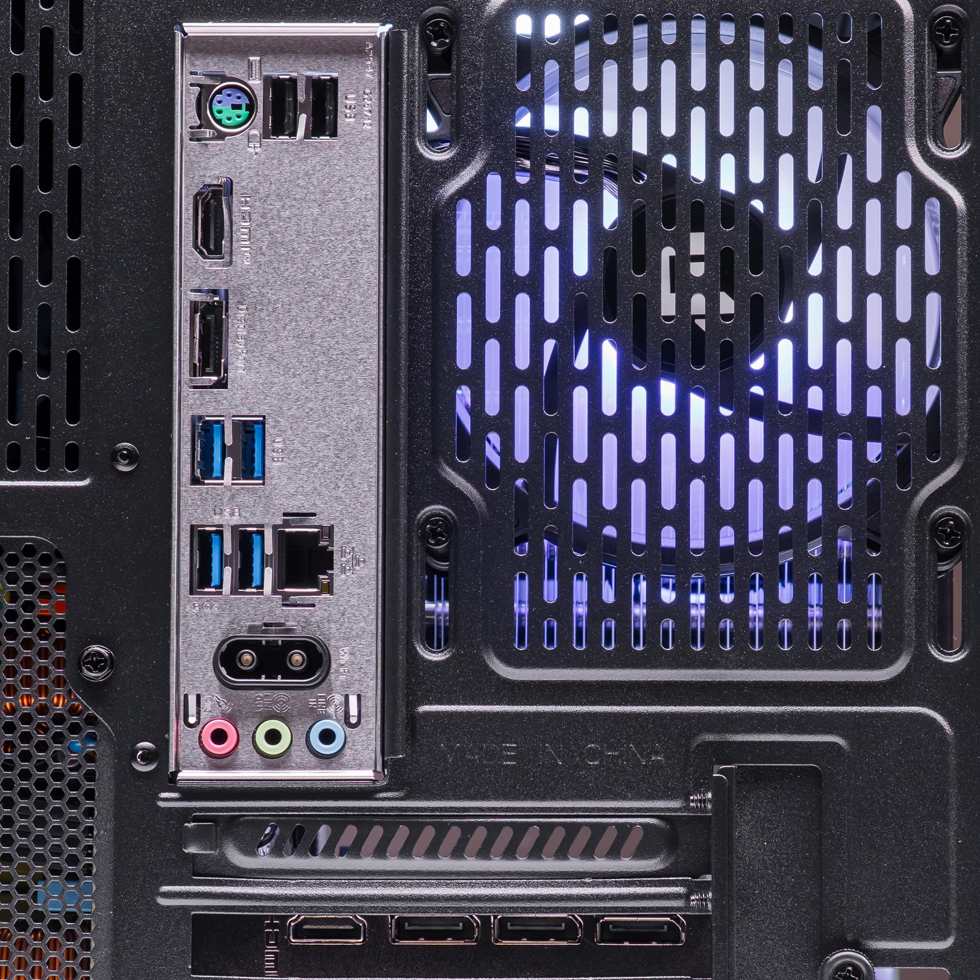 A large main feature product image of PLE Void RTX 5080 Prebuilt Ready To Go Gaming PC