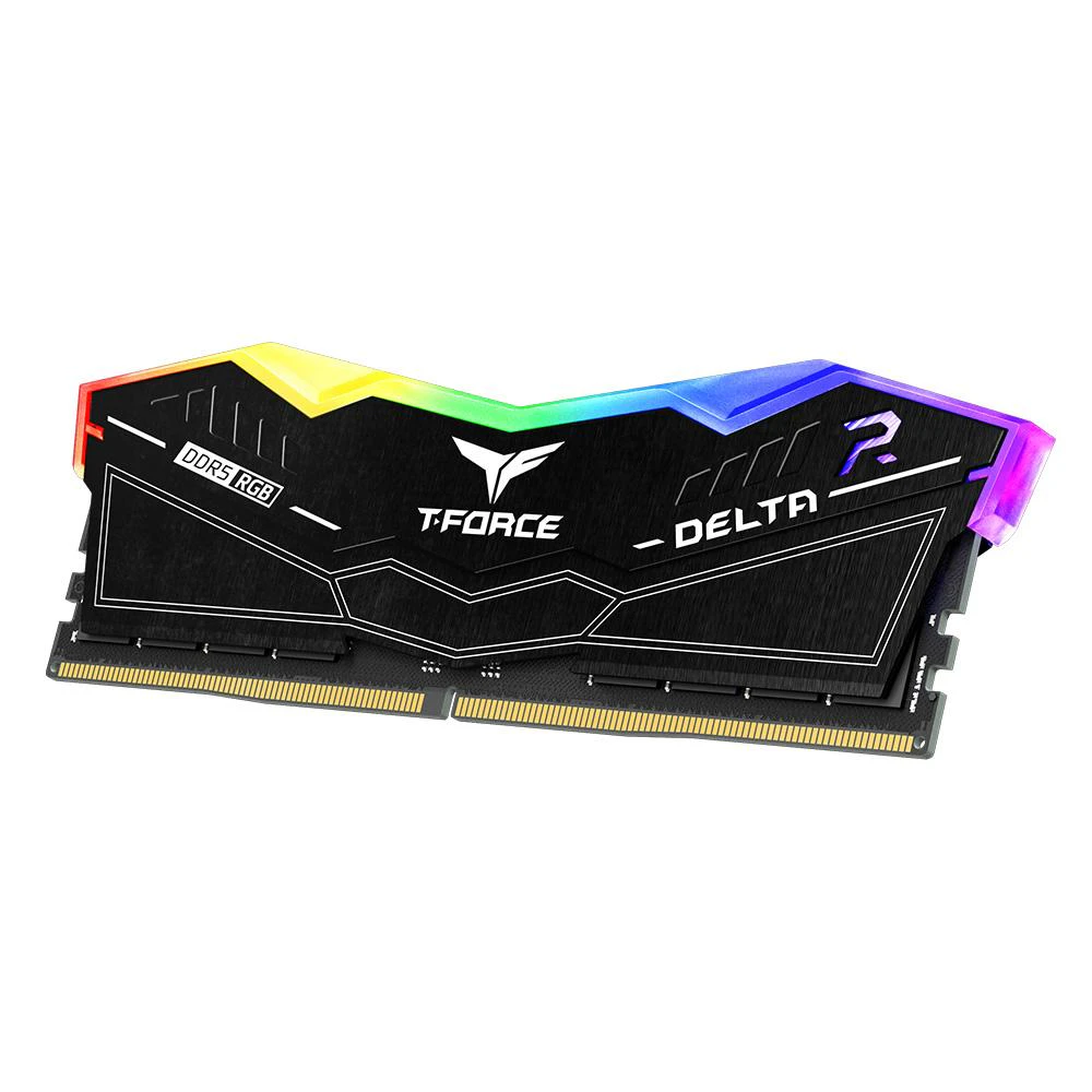 A large main feature product image of EX-DEMO Team T-Force Delta RGB 16GB Kit (2x8GB) DDR5-5200 C40