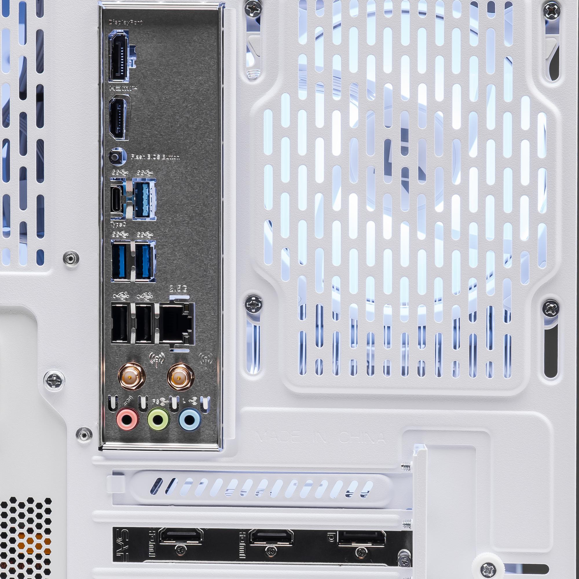 A large main feature product image of PLE Polar RX 9060 XT Prebuilt Ready To Go Gaming PC