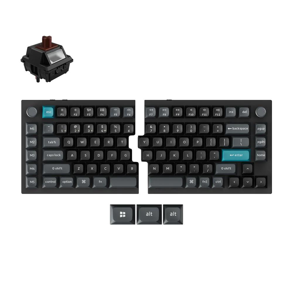 A large main feature product image of Keychron Q11 Ultra 8K Wireless Custom Mechanical Keyboard - Black (Keychron Silk POM Switch - Brown)