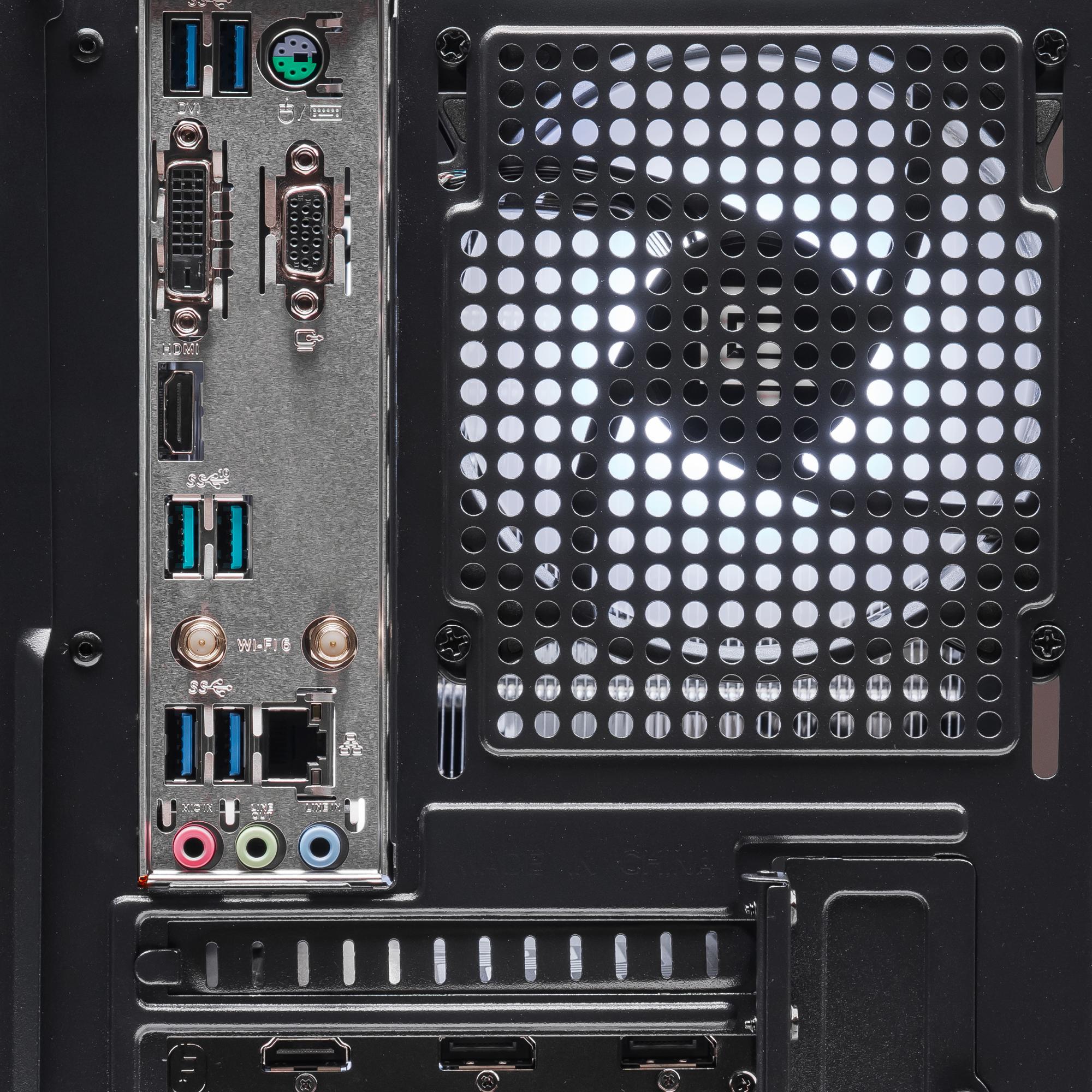 A large main feature product image of PLE Edge RX 9060 Prebuilt Ready To Go Gaming PC