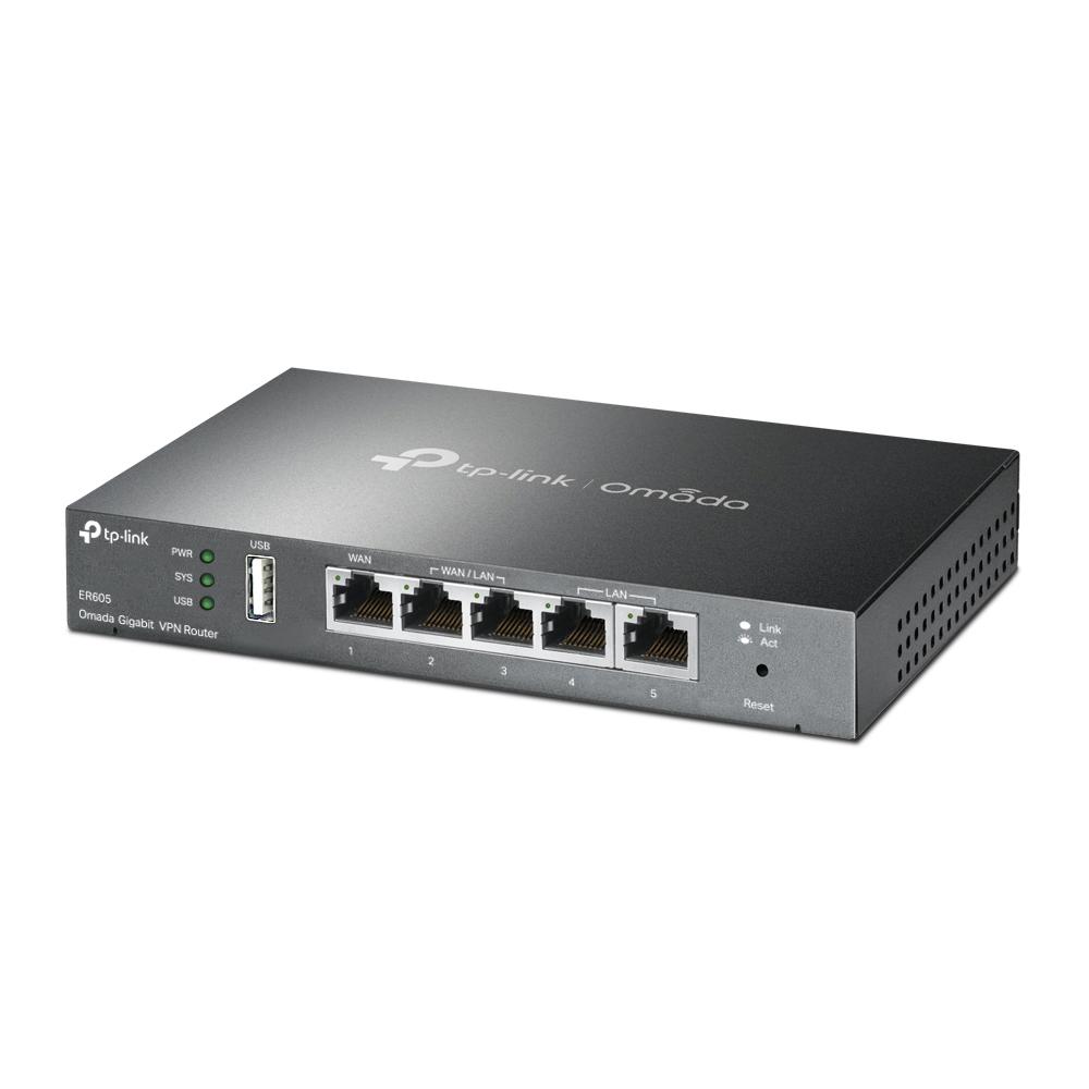 A large main feature product image of TP-Link SafeStream ER605 - Gigabit Multi-WAN VPN Router