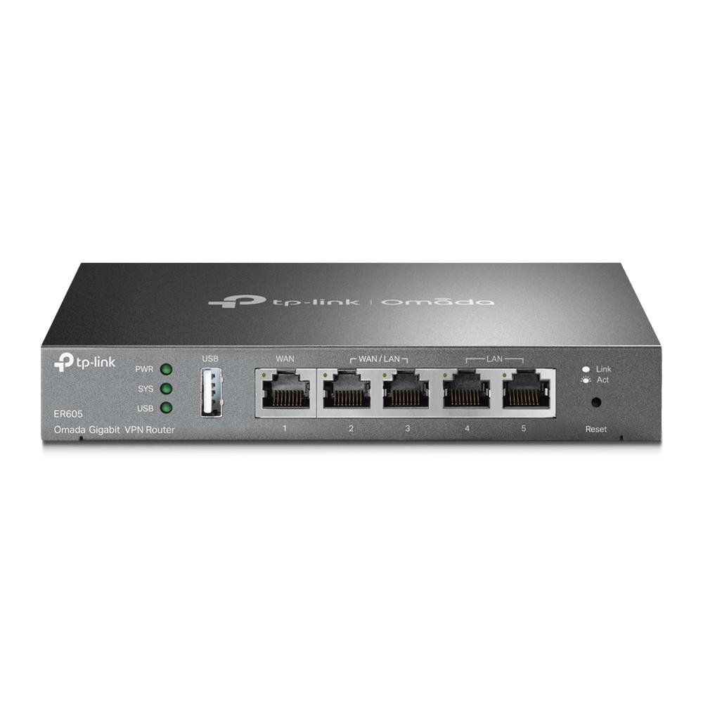 A large main feature product image of TP-Link SafeStream ER605 - Gigabit Multi-WAN VPN Router