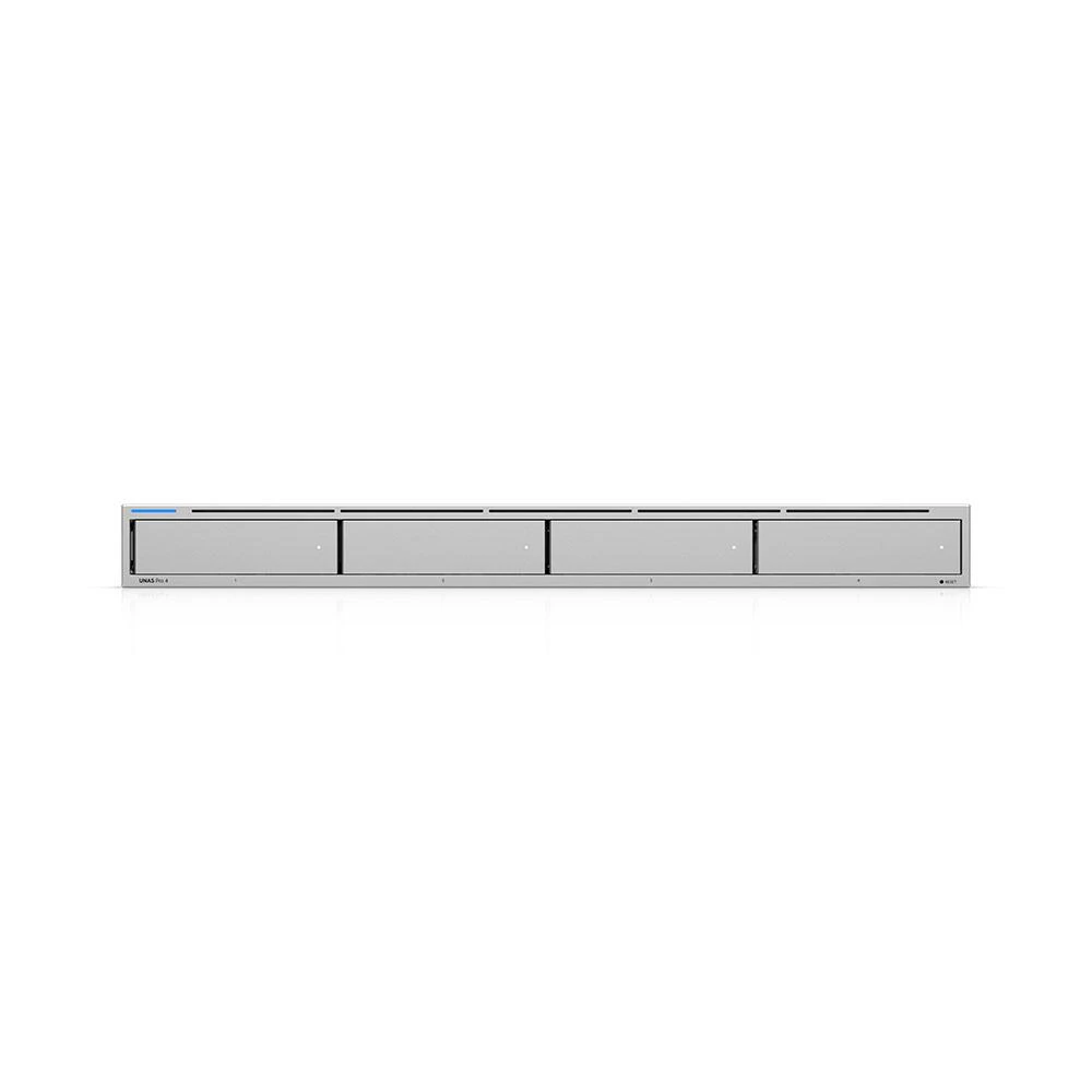 A large main feature product image of Ubiquiti UNAS Pro 4 1U Rack-mount 4-Bay NAS Server