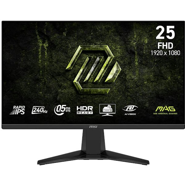 MSI MAG 25in FHD Rapid IPS 240Hz Adaptive-Sync Gaming Monitor