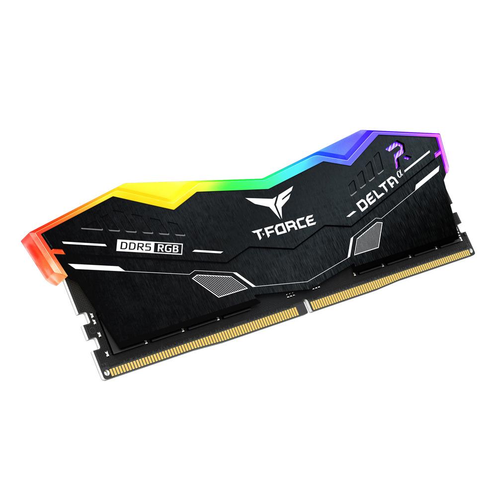 A large main feature product image of TeamGroup T-Force DELTAα RGB 16GB Kit (2x8GB) DDR5-6000 C30