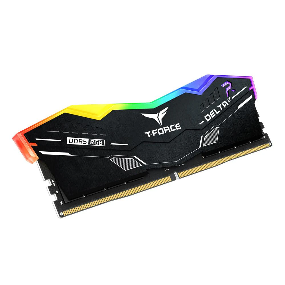 A large main feature product image of TeamGroup T-Force DELTAα RGB 16GB Kit (2x8GB) DDR5-6000 C30